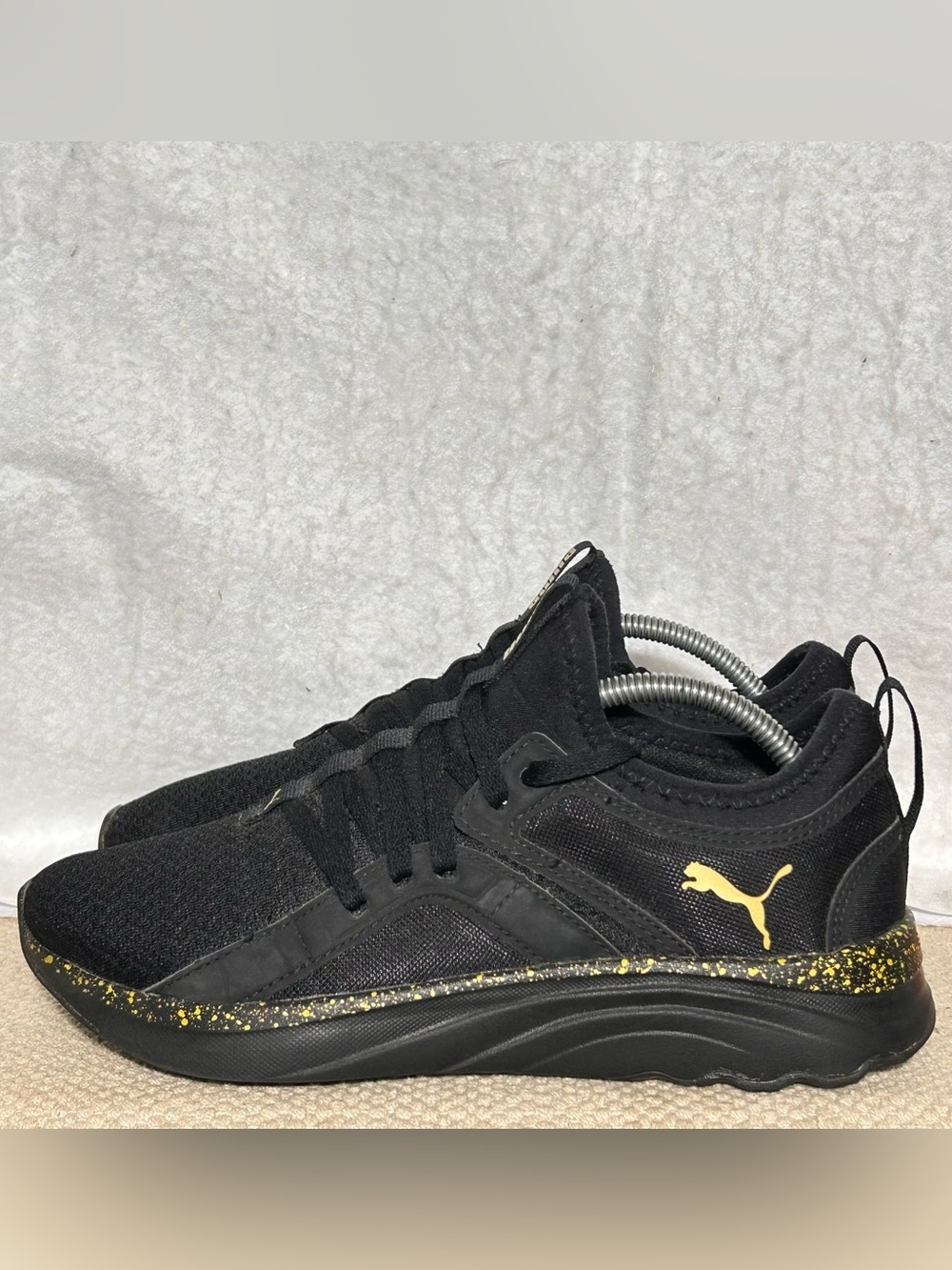 Puma Womens Black Speckle SoftRide Enzo 5 Running Athletic Sneakers Shoes SZ 8.5 - Picture 2 of 11